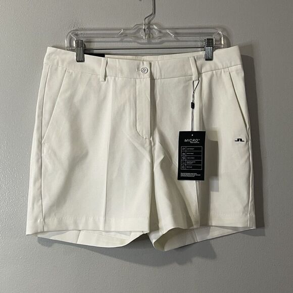 J. LINDEBERG Gwen Golf Shorts Size 32 White NEW Active Performance Casual Sporty - Picture 2 of 12